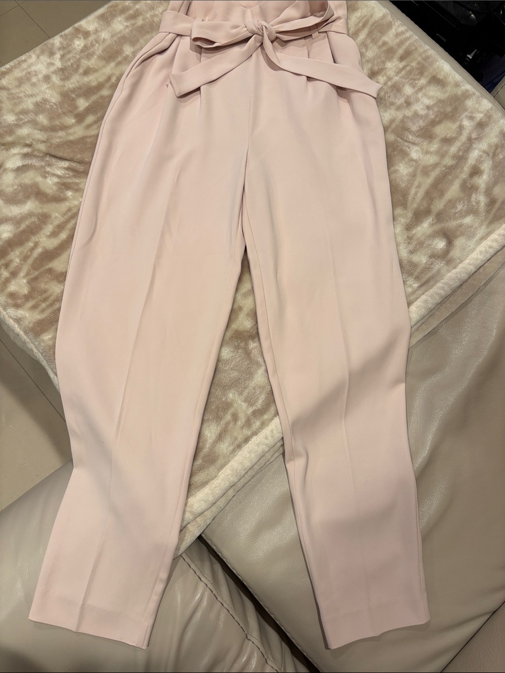 RACHEL Rachel Roy Blush Paperbag Waist Trousers